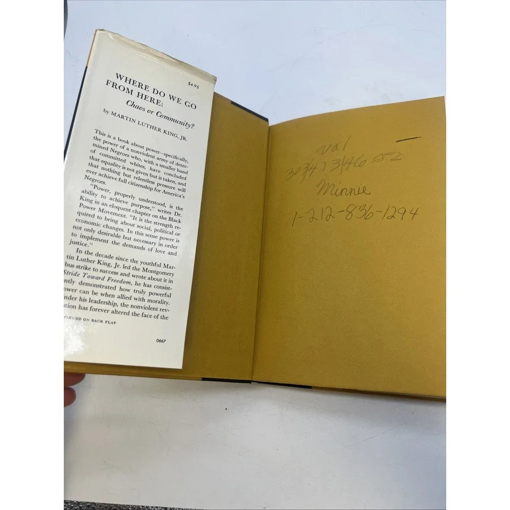Martin Luther King Jr‎ Where Do We Go From Here First Edition HCDJ